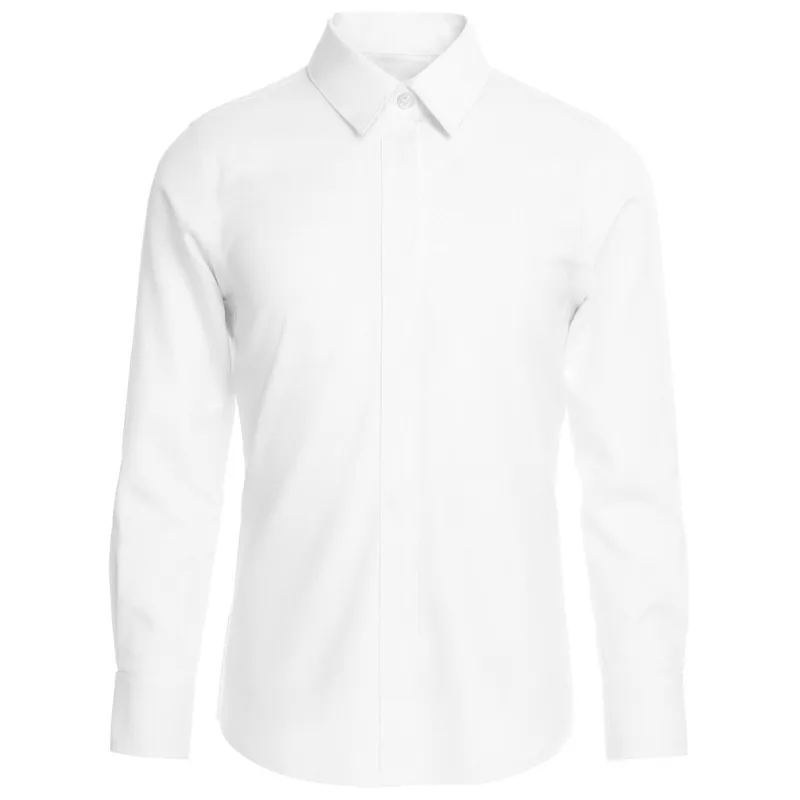 Equetech Stretch Long Sleeve Junior Show Shirt - White