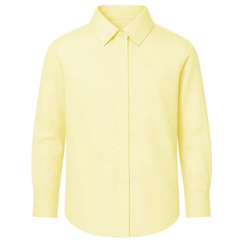 Equetech Stretch Long Sleeve Junior Show Shirt - Soft Yellow
