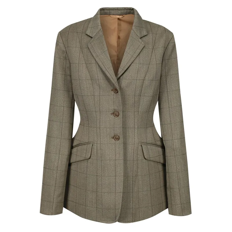 Equetech Foxbury Tweed Ladies Show Coat - Olive Green