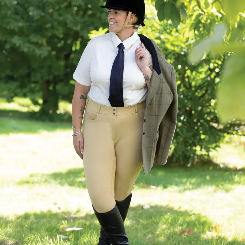Equetech Ultimo Full Grip Womens Competition Breeches - Buttermilk-6