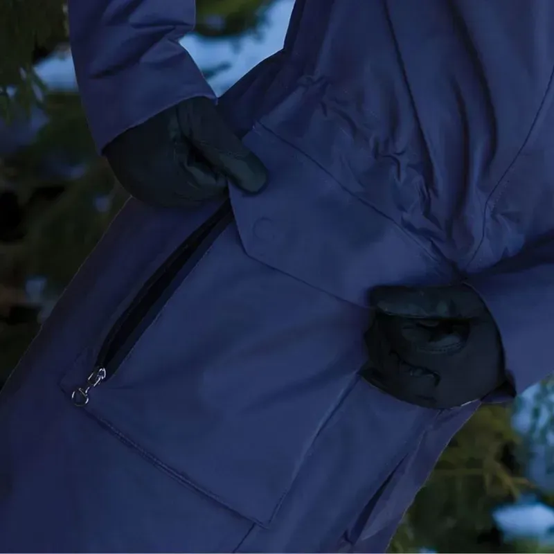 Equetech Utopia Luxe Women's Long Waterproof Riding Coat - Navy-5