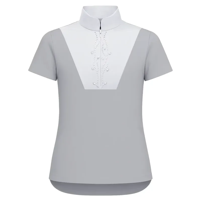 Equetech Virginia Junior Girls Show Shirt - Gray
