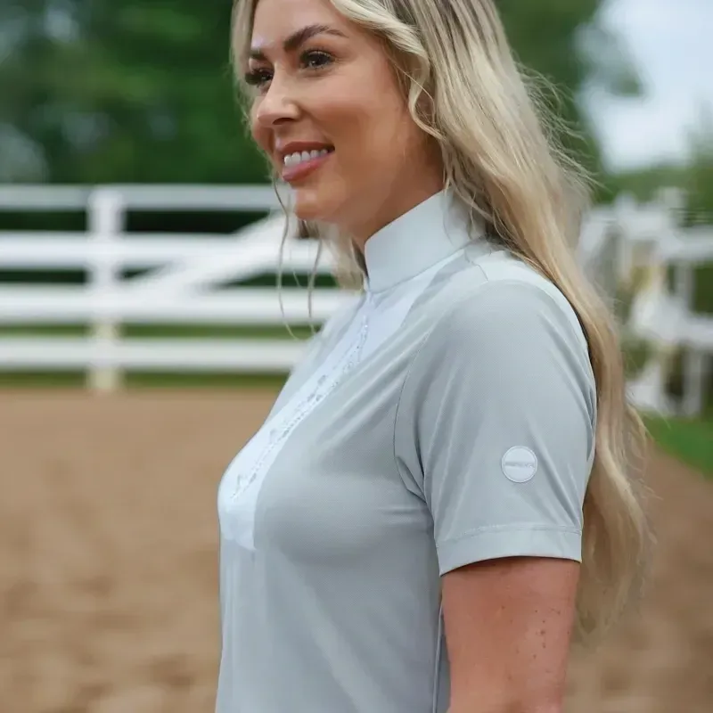 Equetech Virginia Women's Show Shirt - Grey-4