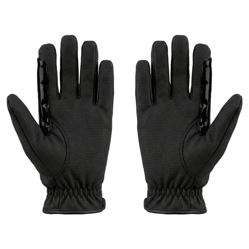 Equetech Winter Contact Youth Riding Gloves - Black-1