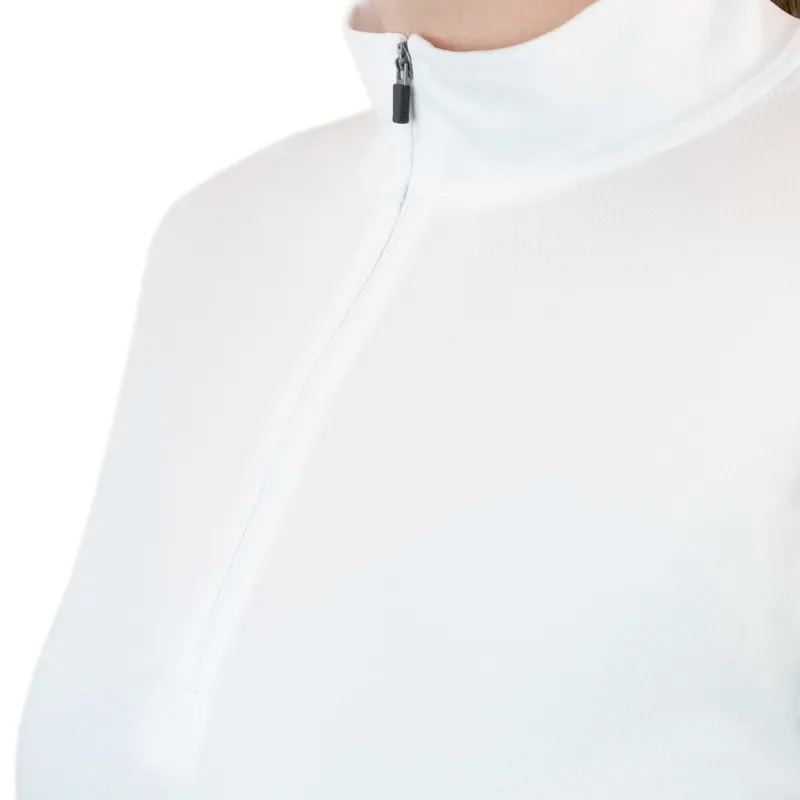 Equetech Airflow Ladies Cross Country Top - White/Light Blue Starburst-3