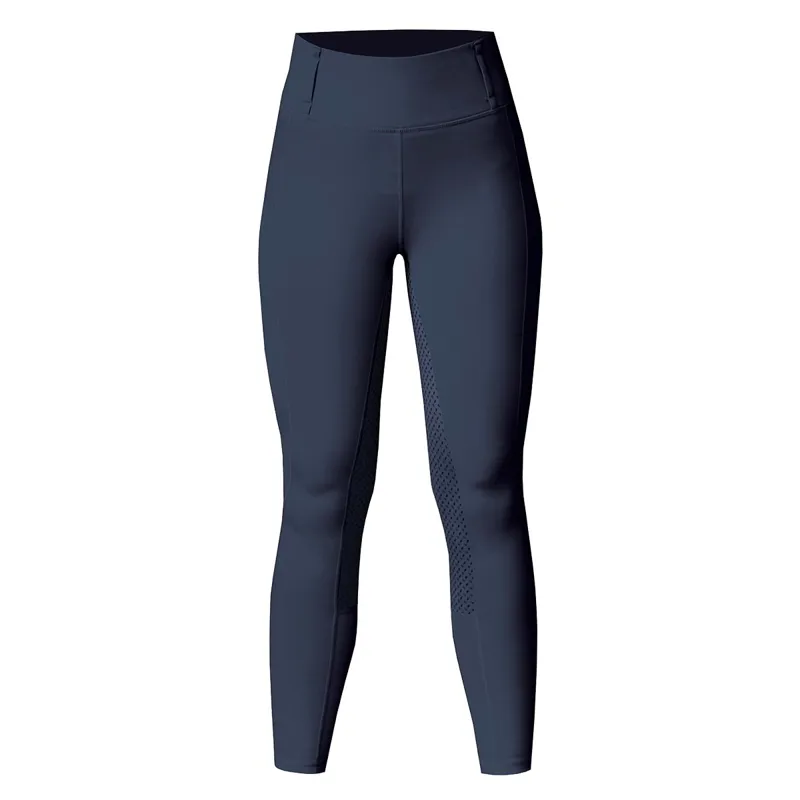 Equetech Performance Aqua-Shield Full Grip Womens Riding Tights - Navy