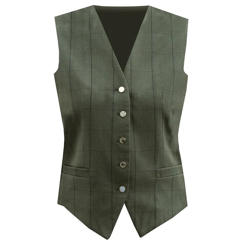 Equetech Bellingham Deluxe Tweed Show Vest - Green