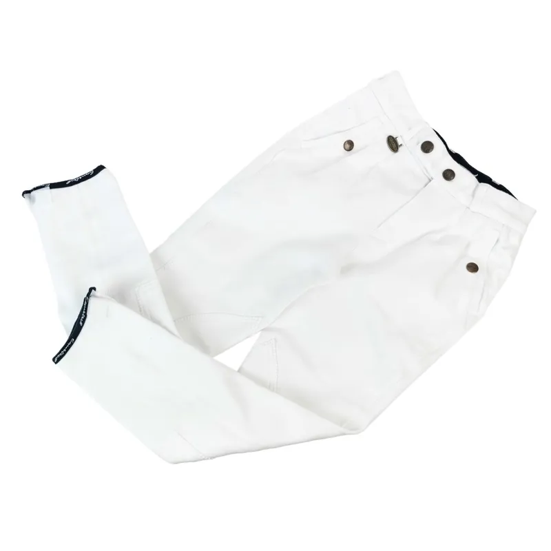 Equetech Casual Knee Patch Junior Boys Competition Breeches - White-3