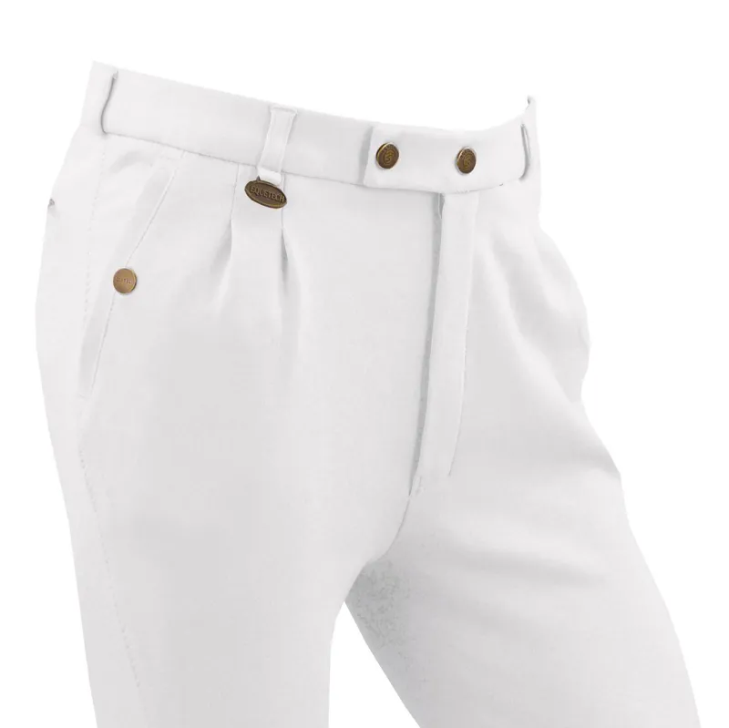Equetech Casual Knee Patch Junior Boys Competition Breeches - White-1