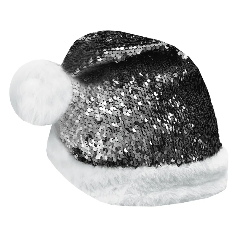 Equetech Santa Deluxe Sequin Flip Christmas Helmet Cover-1