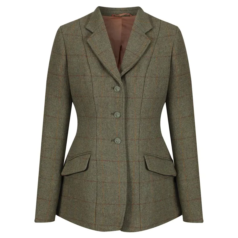 Equetech Claydon Womens Tweed Show Jacket - Green