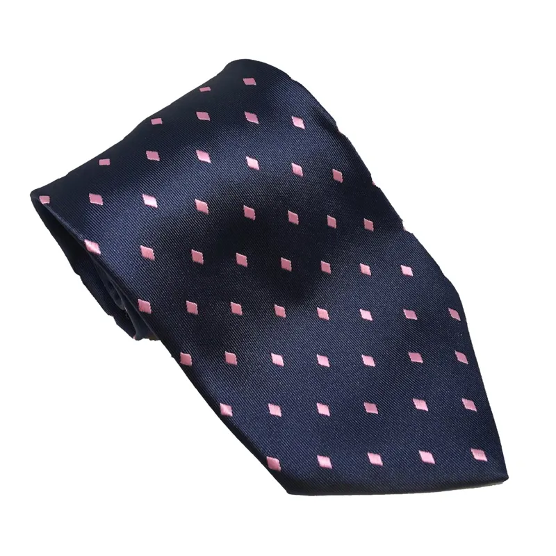 Equetech Diamond Junior Stock Tie - Navy/Pink