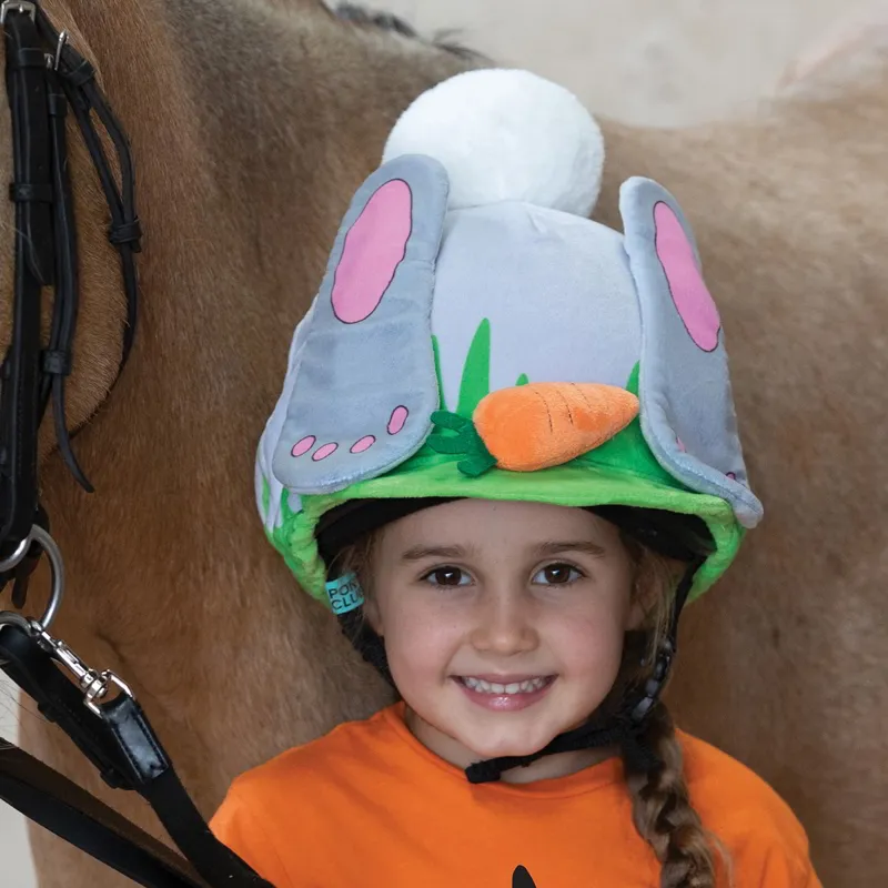 Equetech Animal Helmet Cover - Bunny Burrows-2