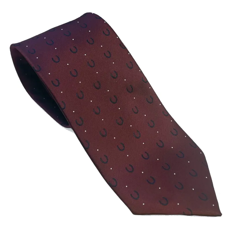 Equetech Horseshoe Adults Show Tie-Maroon/Navy