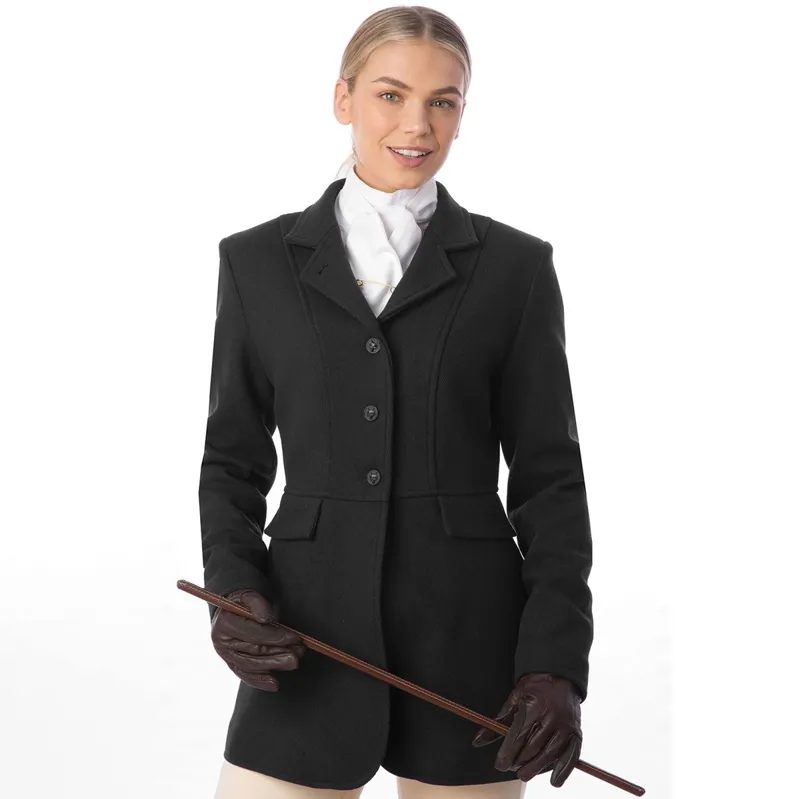 Equetech Hunt Wool Frock Women's Coat - Black-2