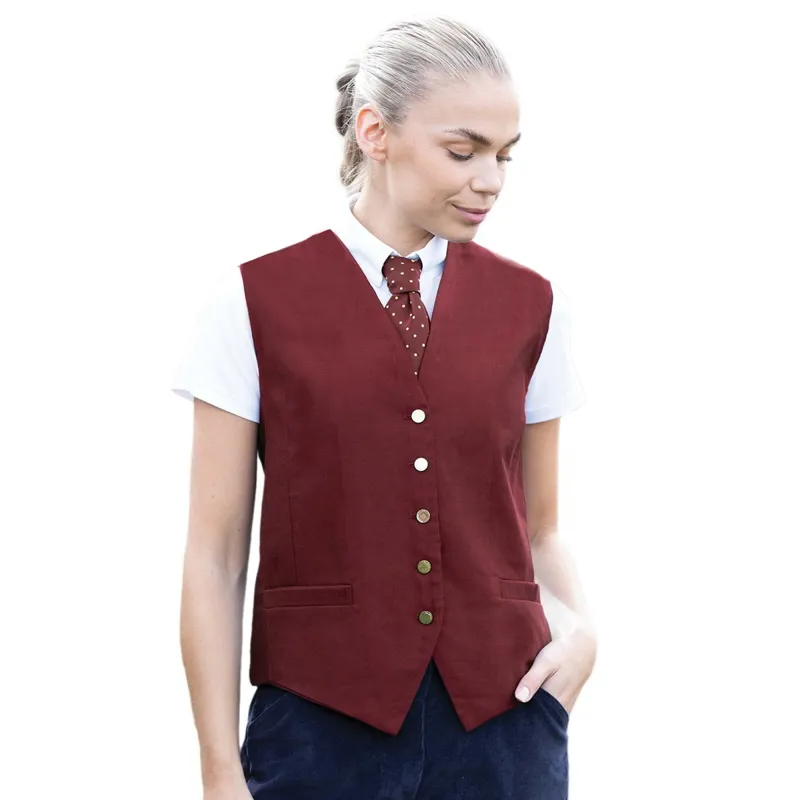 Equetech Jacquard Ladies Competition Vest - Burgundy