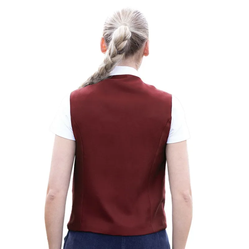 Equetech Jacquard Ladies Competition Vest - Burgundy-1