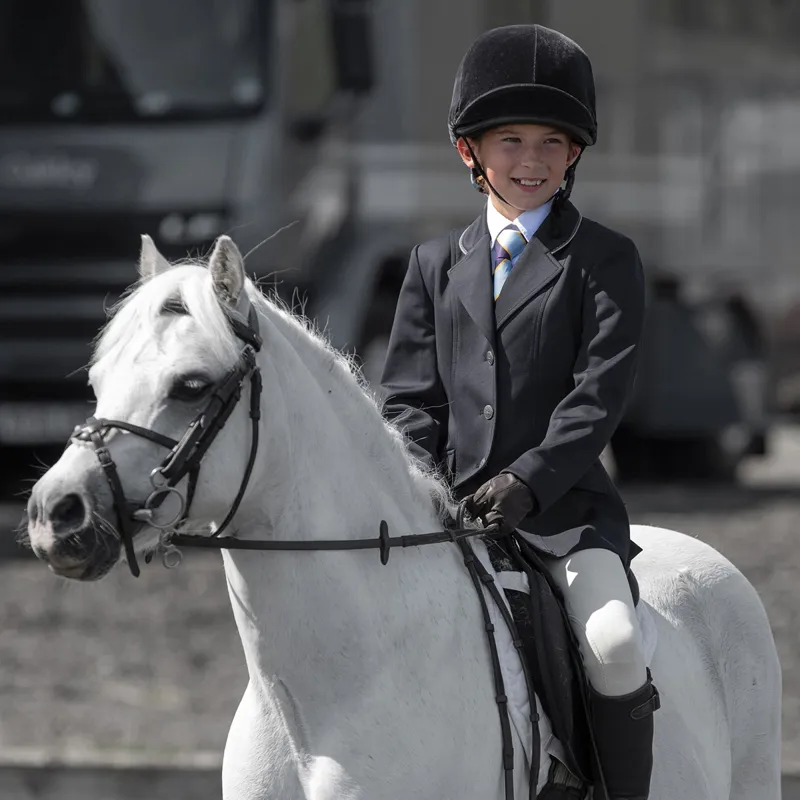 Equetech Jersey Deluxe Junior Show Jacket - Black-1