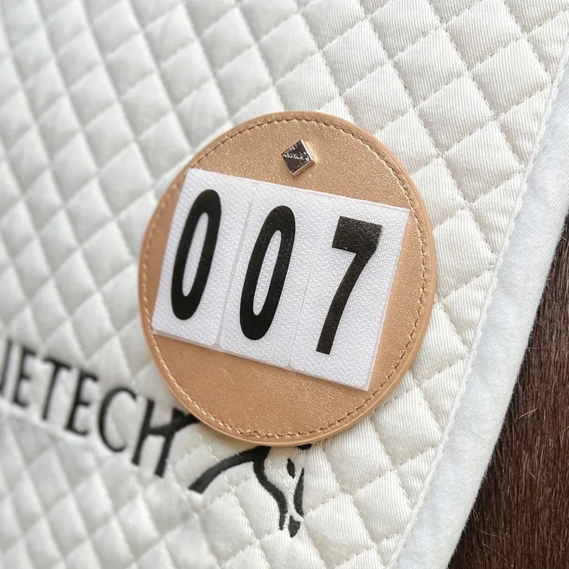 Equetech Luxury Saddle Pad Competition Number Holders - Rose Gold