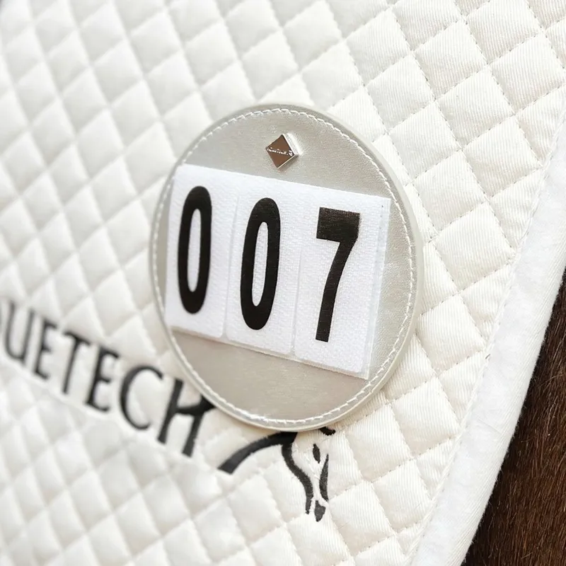 Equetech Luxury Saddle Pad Competition Number Holders - Silver