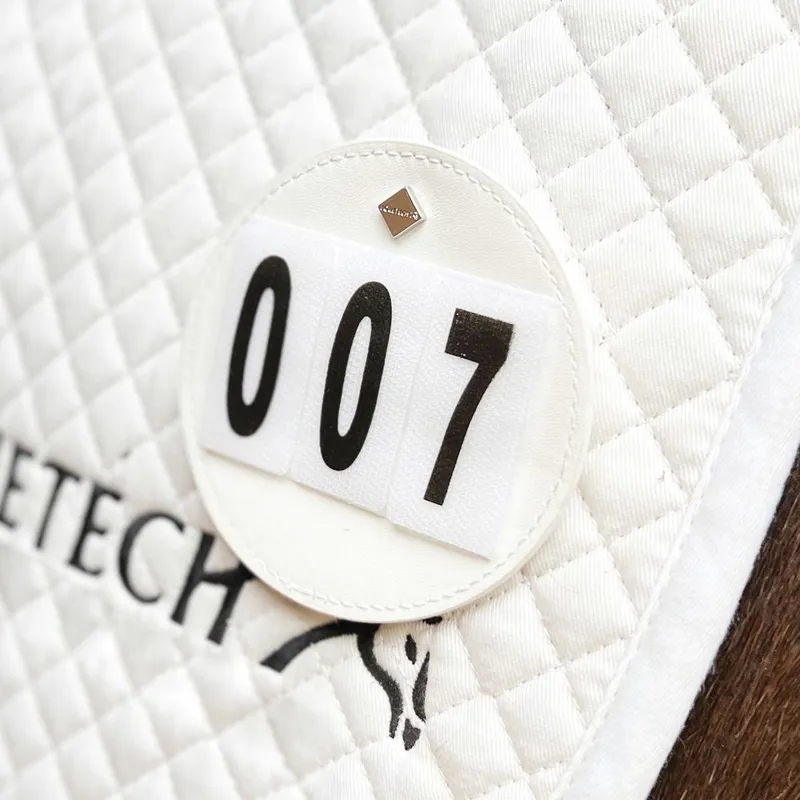 Equetech Luxury Saddle Pad Competition Number Holders - White