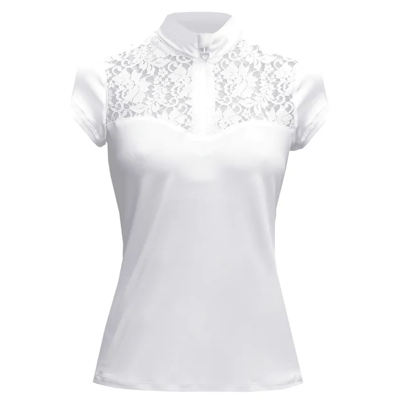Equetech Mia Lace Womens Show Shirt - White-1