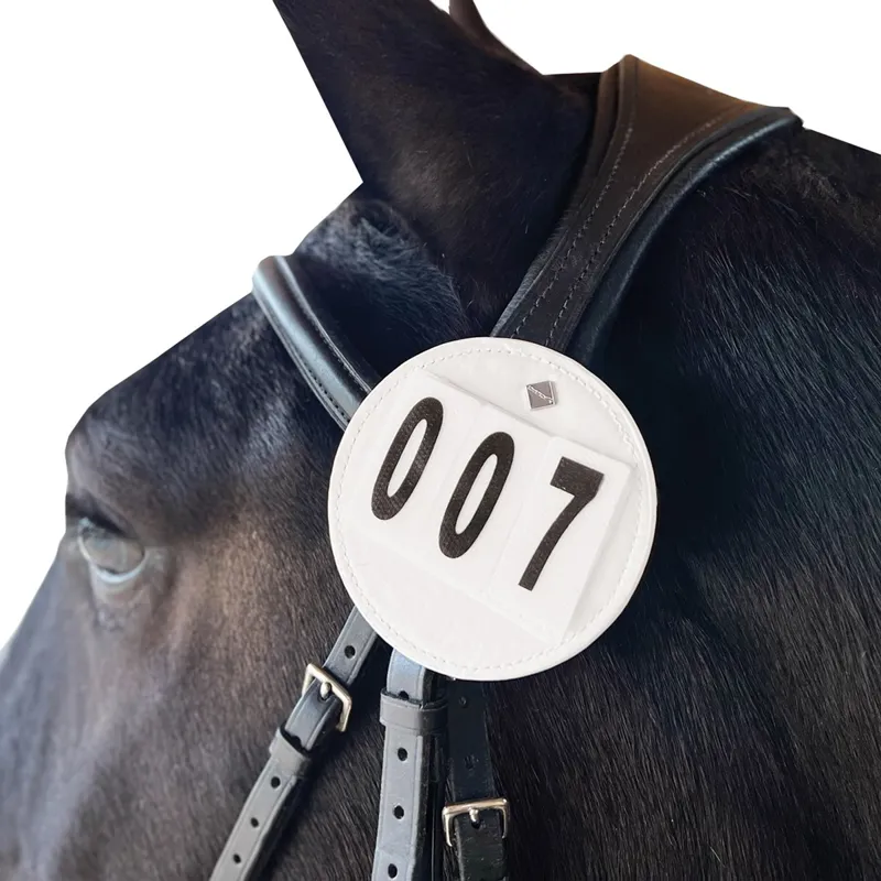 Equetech Luxe Bridle Competition Number Holders - White