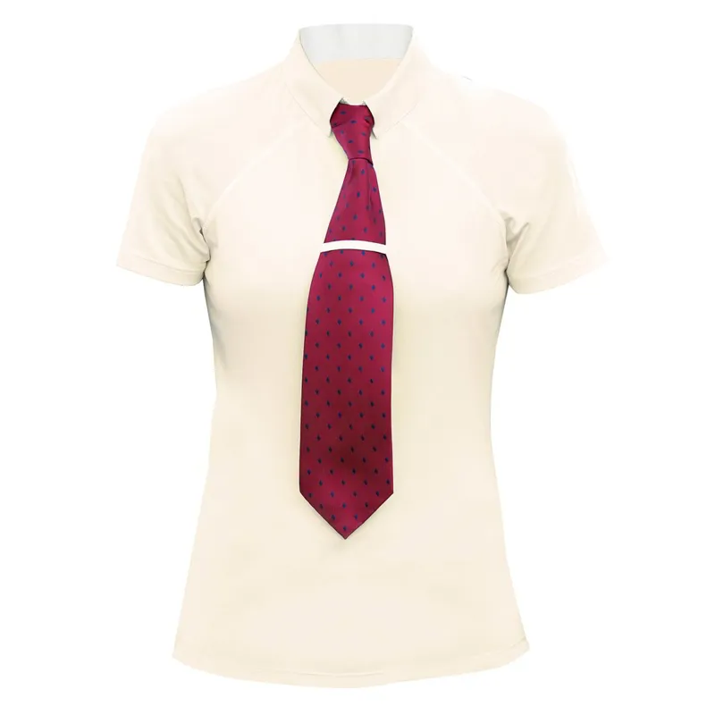 Equetech Parade Lace Back Ladies Show Shirt - Buttermilk