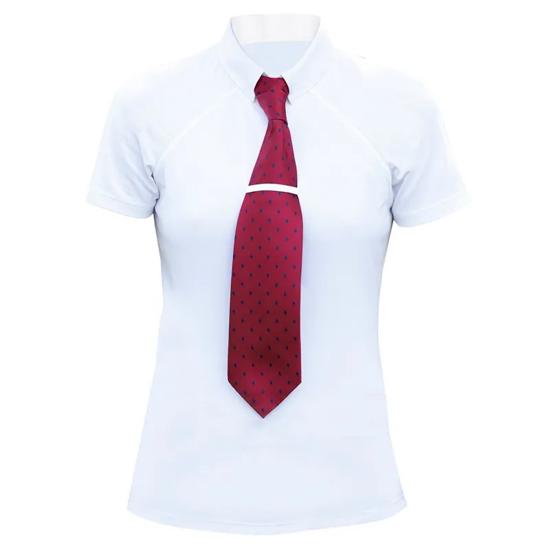Equetech Parade Lace Back Ladies Show Shirt - White-2