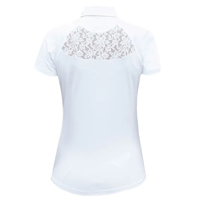 Equetech Parade Lace Back Ladies Show Shirt - White-1