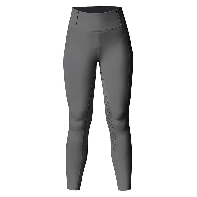 Equetech Performance Aqua-Shield Full Grip Ladies Riding Tights - Gray