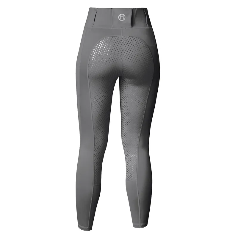 Equetech Performance Aqua-Shield Full Grip Ladies Riding Tights - Gray-2