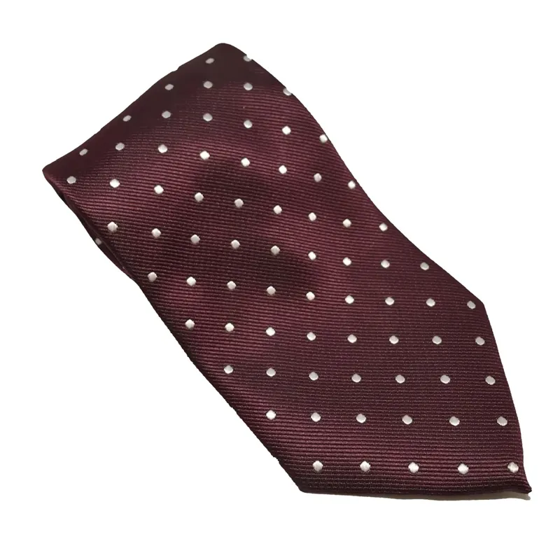 Equetech Polka Dot Junior Show Tie - Maroon/White