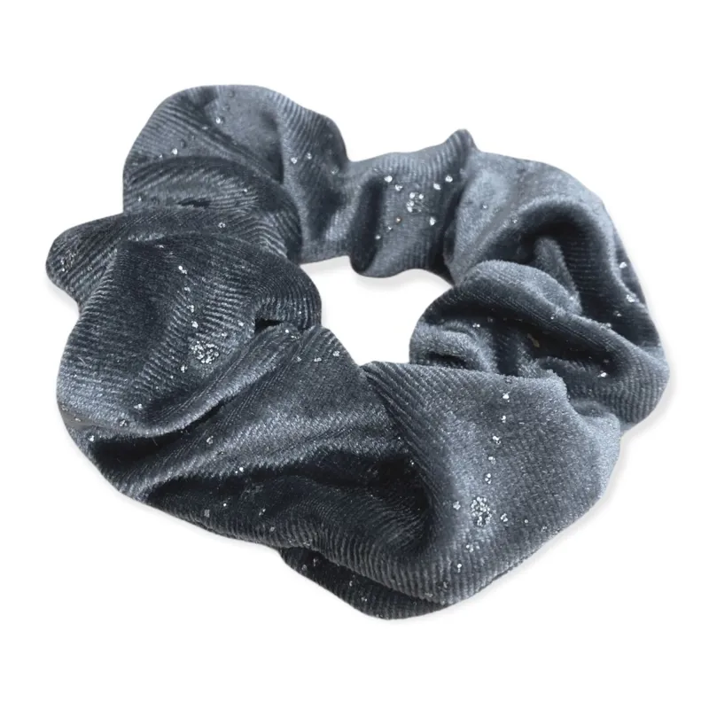 Equetech Solitaire Velvet Hair Scrunchie - Grey-1