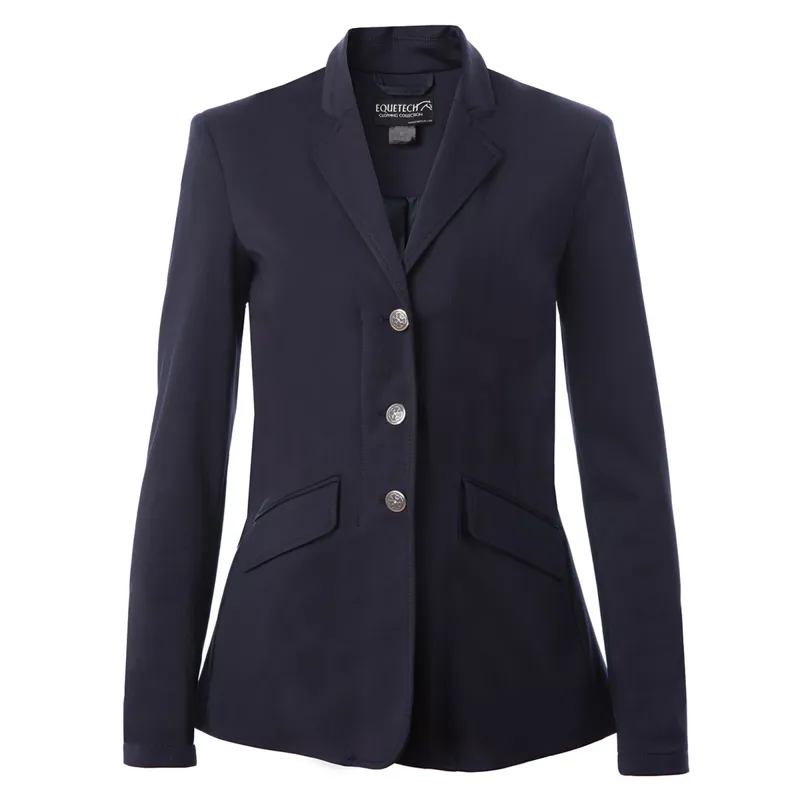 Equetech Jersey Deluxe Junior Girls Show Coat - Navy