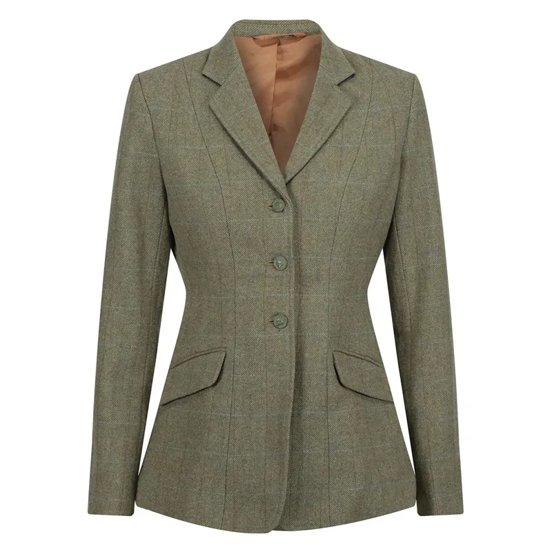 Equetech Thornborough Classic Tweed Ladies Show Coat - Green