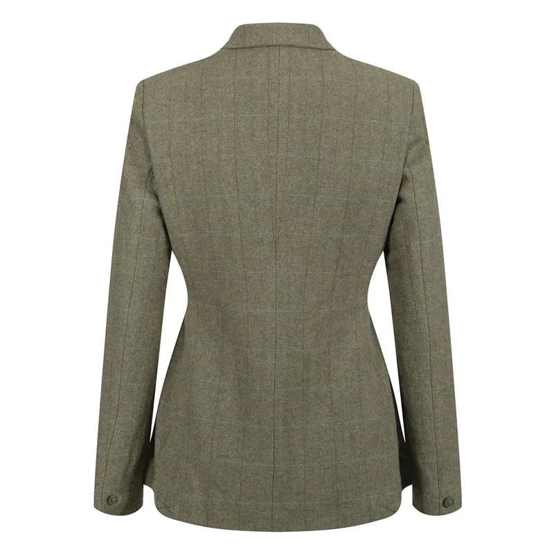 Equetech Thornborough Classic Tweed Ladies Show Coat - Green-1