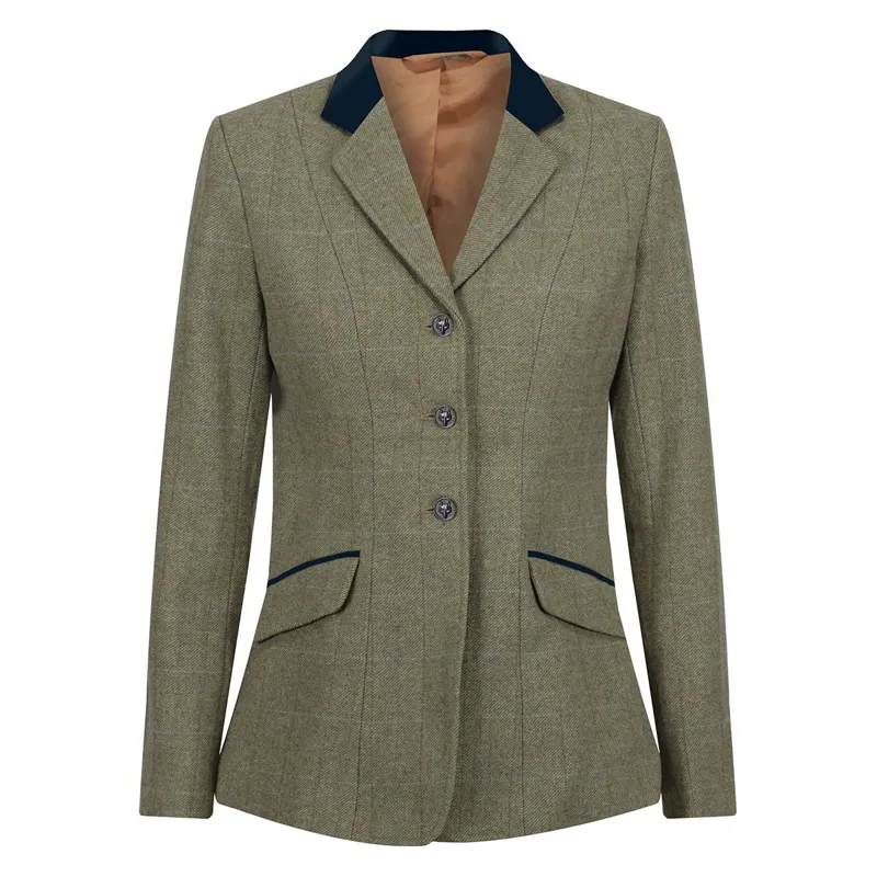 Equetech Thornborough Deluxe Tweed Junior Show Coat - Green