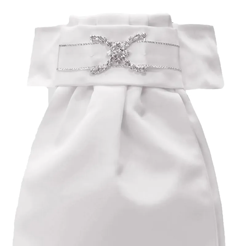 Equetech Deluxe Pre Tied Stock Tie: Amelia/White