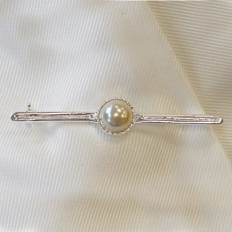 Equetech Pearl Stock Pin - Silver-1