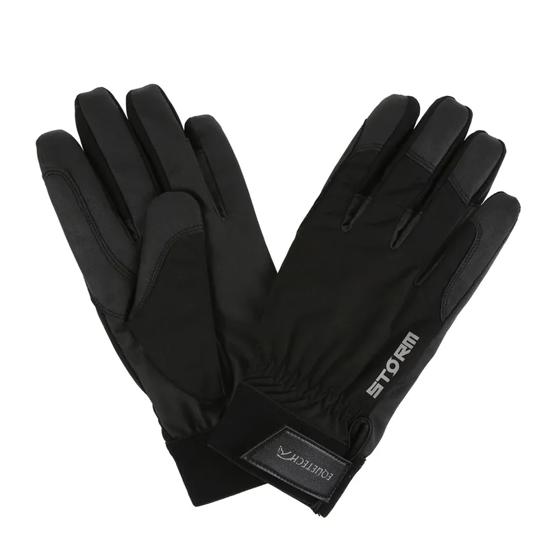Equetech Storm Waterproof Adult Riding Gloves - Black