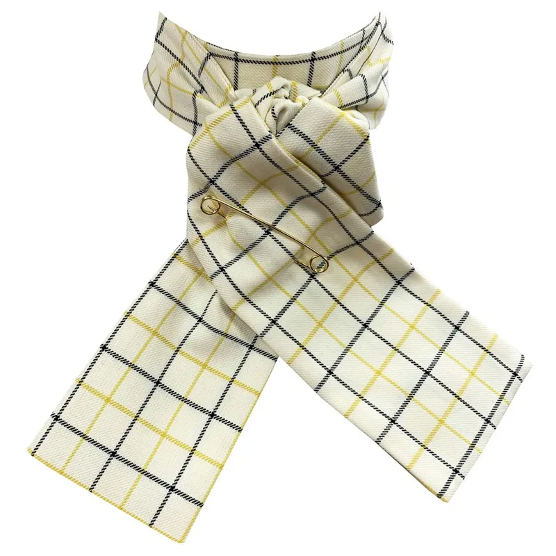 Equetech Tattersall Stock Tie - Gold/Black Check