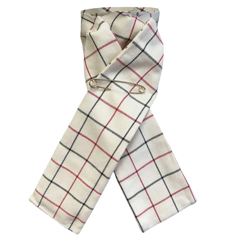 Equetech Tattersall Stock Tie - Red/Black Check