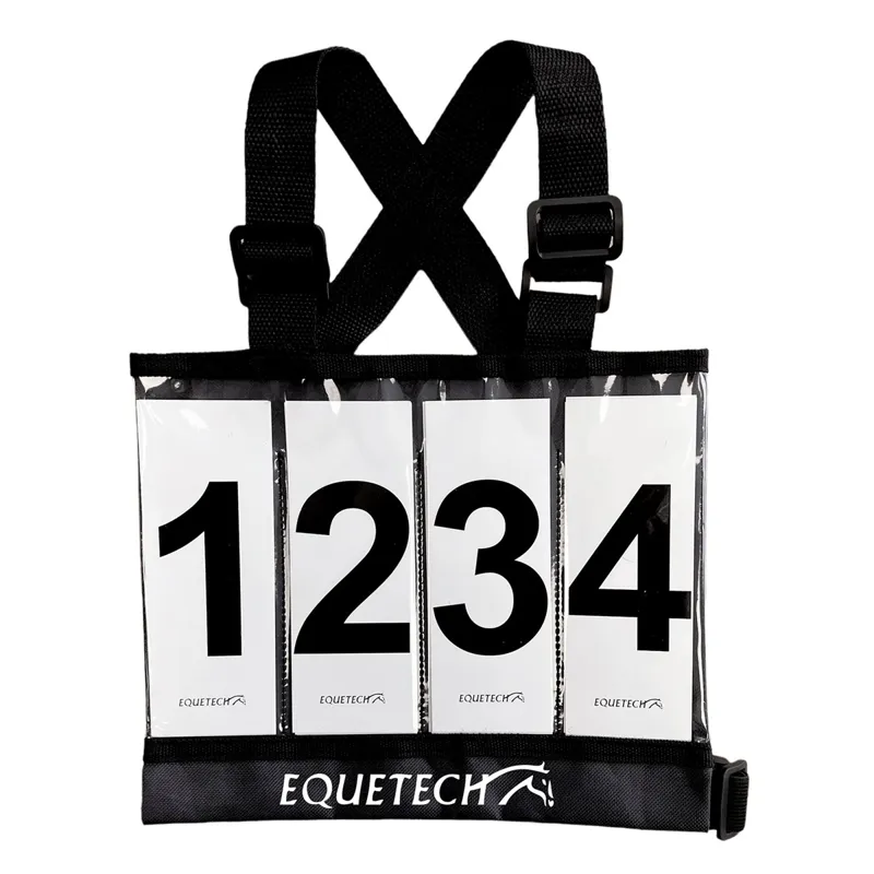 Equetech Junior Eventing Number Bib - Black