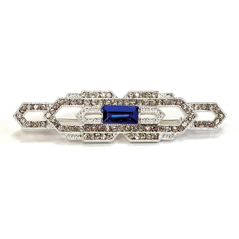 Equetech Tiffany Stock Pin - Silver/Sapphire-1
