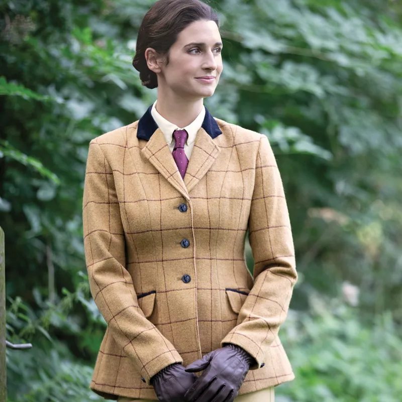 Equetech Wheatley Tweed Women's Show Jacket - Brown-4