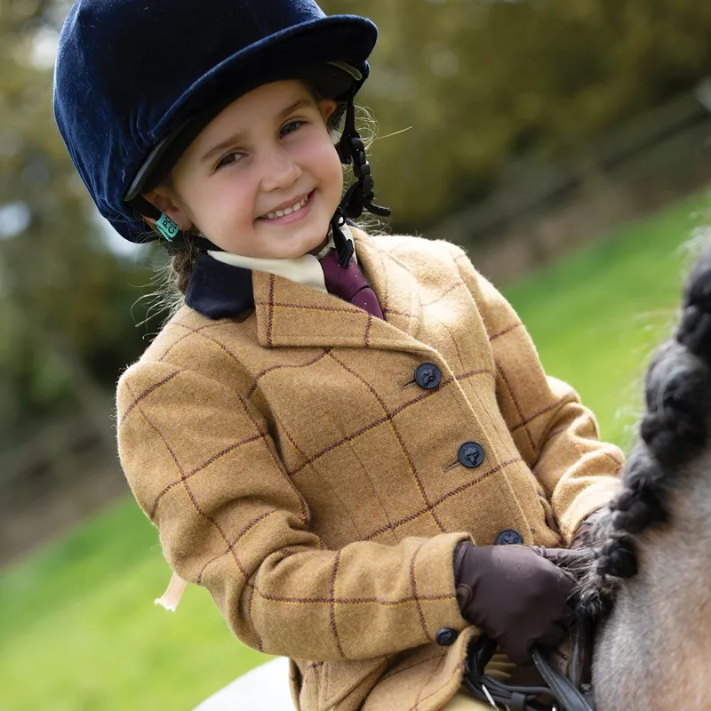 Equetech Wheatley Deluxe Tweed Junior Show Jacket - Brown-3