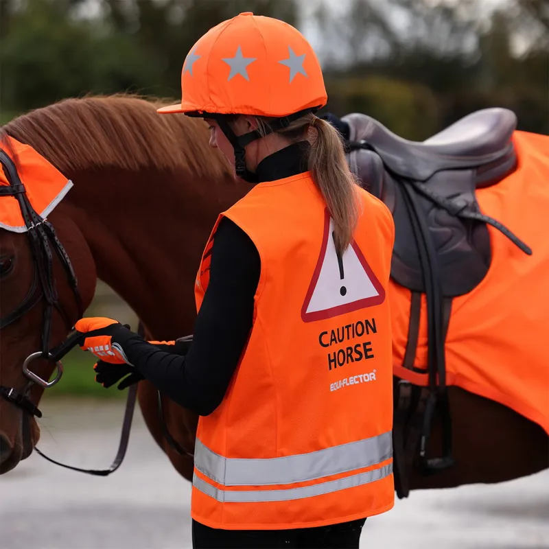 EQUI-FLECTOR Adults High-Visibility Safety Vest - Orange-3