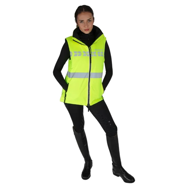 EQUI-FLECTOR Hi-Viz Women's Waterproof Vest - Yellow-2