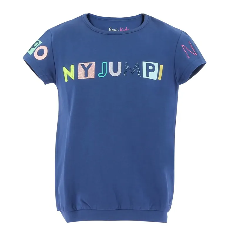 Equi-Kids Icance Junior T-Shirt - Navy-1